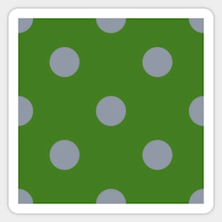 Vintage grey dots on green Sticker